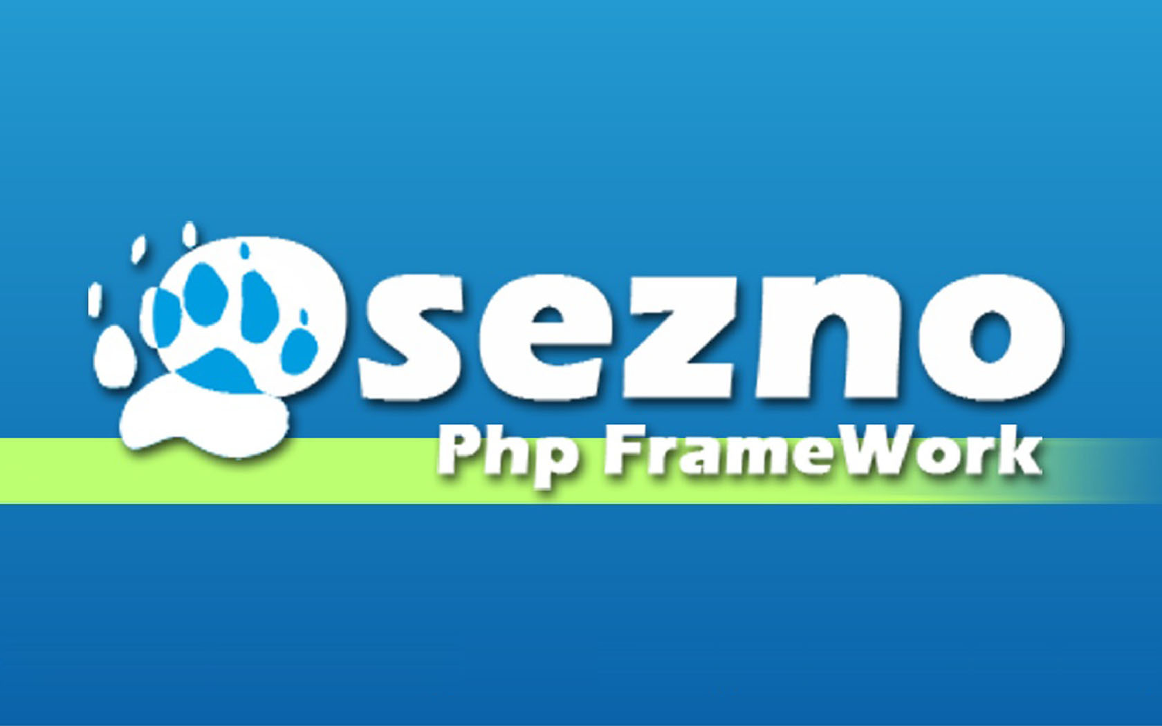 Logo histórico azul y verde de Osezno PHP Framework